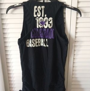 Colorado Rockies baseball tank size medium